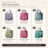 Hand Block-Printed Quilted Cotton Tote – Bold Artisan Collection